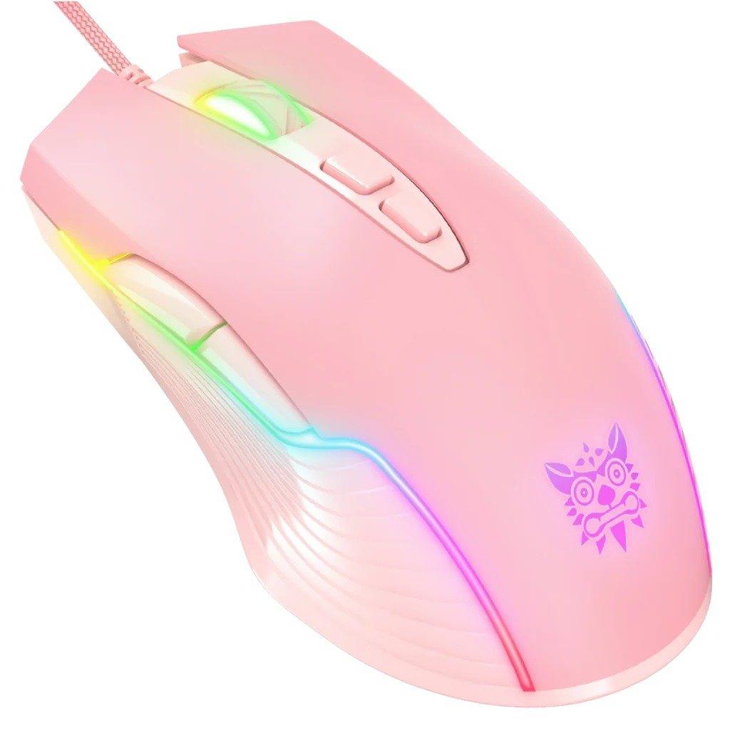 Onikuma Mouse Gaming Onikuma Cw Pink Dpi Wired Mouse Dengan Led Color Original